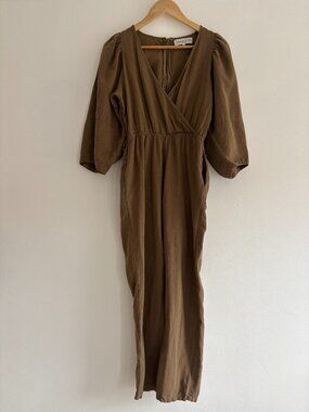 Apiece Apart Meru Brown Wrap Jumpsuit
